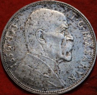 1937 Czechoslovakia 20 Korun Silver Foreign Coin