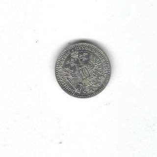 Austria:10 Kreuzer 1858 Silver Xf (see Scans)