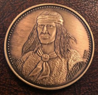 Native American Indian Chief Cochise Chiricahua Apache Tribe Coin Medal