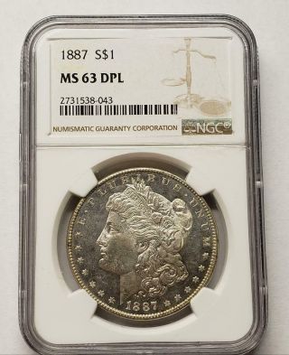 1887 Morgan Silver Dollar – Ngc Ms 63 Dpl