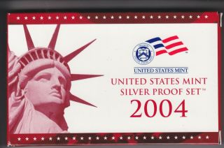 2004s United States Silver Proof Set W/box, .