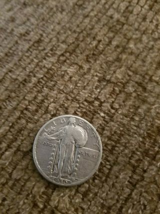1930 P Standing Liberty Quarter 90 Silver Us Coin.