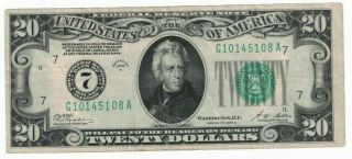 1928 A Us $20 Federal Reserve Note Bank Of Chicago Currency Note H10145108