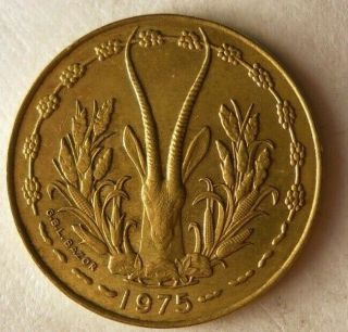 1975 French West Africa 10 Francs - Au - Exotic Coin - - Africa Bin 2