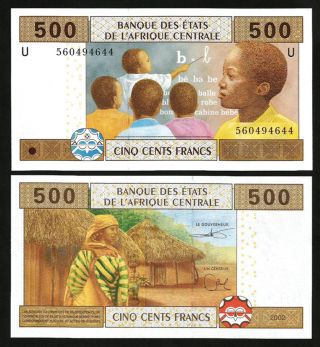 Central African States Cameroun 500 Francs 2002 (2015),  Unc,  P - 206ud,  Hybrid
