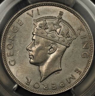 1941 Pcgs Au53 Southern Rhodesia 1/2 Half Crown