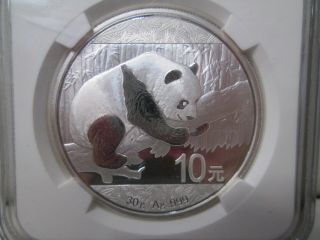 2016 Chinese Panda.  999 Silver 1 Ounce 10Y NGC MS 70 First 30,  000 Struck 2