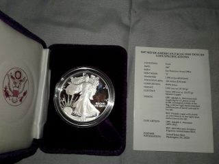 1987 S American Eagle Silver Proof Dollar &