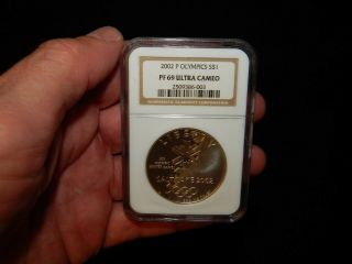 2002 - P Olympics Salt Lake City Commemorative Silver NGC - PF 69 ULTRA CAMEO 3