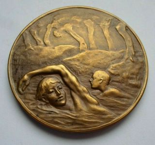 1963 Swimming Competition Belgian Bronze Medal / Medaille Natation Ostende