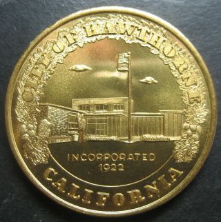 1969 Hawthorne,  California Sixth Annual Coin Exposition Medal Token 2