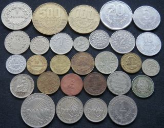 Central America: Costa Rica,  Guatemala,  Nicaragua: 29 Diff Type Old & Coins