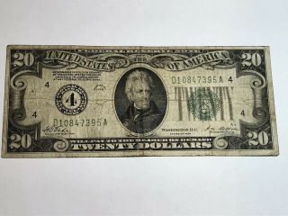 Series Of 1928 $20 Federal Reserve Note,  Bank Of Cleveland