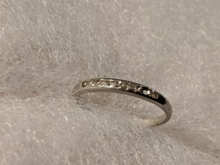 900 Platinum 10 Irid Scrap Ring.  Diamond,  1.  4 Gram