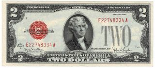 Series 1928 - G United States $2 Two Dollars Legal Tender Note Red Seal
