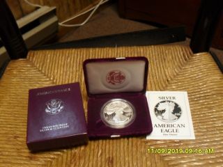 1986 - S American Silver Eagle 1 Oz Silver Proof Coin &