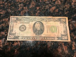 1928 $20 Gold Certificate Federal Reserve Note