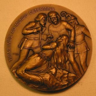 Monarchy King Of Portugal D.  Pedro I Deat Inês Castro / Bronze Medal Bybaltazar