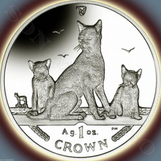 2016 Isle Of Man - Havana Brown Cat Coin - 1 Oz Bullion Silver Proof,  Box/coa