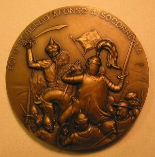 Monarchy / King D.  Afonso Iv / The Bravo / Bronze Medal By Baltazar Bastos