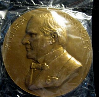 1897 William Mckinley Inaugural Medal Us Medal 124 3 " Bronze Pkg