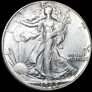 1944 Walking Half Dollar Highly Uncirculated Liberty Silver Collectible Coin Nr