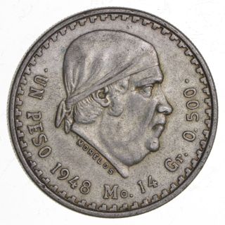 Silver - World Coin - 1948 - Mexico - 1 Peso - 13.  9g - World Silver Coin 849