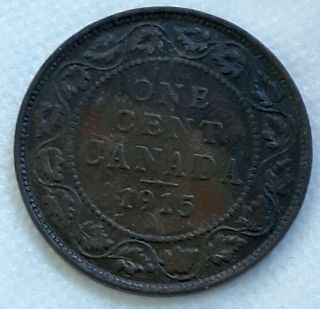 1915 Canada One 1 Cent George V Large Penny Coin