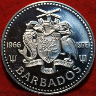 Uncirculated 1976 Barbados Proof $2 Clad Foreign Coin