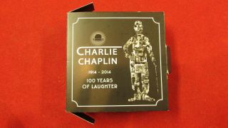 2014 Tuvalu 1 oz Silver Charlie Chaplin Holographic 1 oz silver bar 2