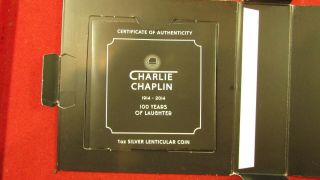 2014 Tuvalu 1 oz Silver Charlie Chaplin Holographic 1 oz silver bar 4
