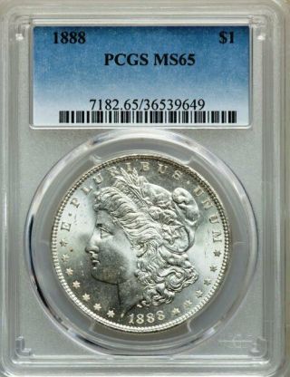 1888 Morgan Silver Dollar - Pcgs Ms65 - Best Coin,  - Top Shelf