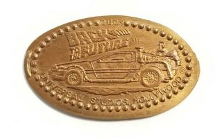 Back To The Future Hollywood Copper Elongated Penny Pressed Smashed