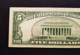West Point Coins 1934 D $5 Silver Certificate ' Star ' Large Blue Seal Note 6