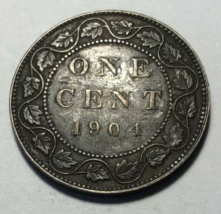 Canada 1904 Large One Cent Coin - King Edward Vii