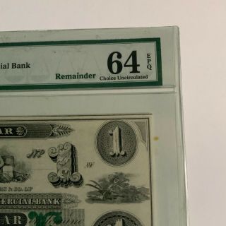 1800 ' s $1 England Commercial Bank Rhode island,  Port PMG 64 EPQ 3