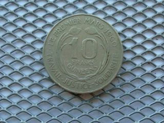 Guinee 10 Francs 1962