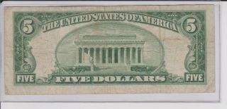 Series 1934 $5 FIVE Dollar Bill BLUE SEAL Silver Certificate Old US Paper Money 4