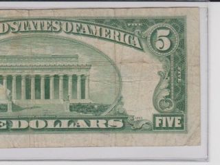 Series 1934 $5 FIVE Dollar Bill BLUE SEAL Silver Certificate Old US Paper Money 6