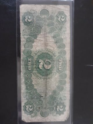 1917 USA $2 DOLLARS UNITED STATES NOTE TWO DOLLAR D/A BLOCK BANKNOTE 3