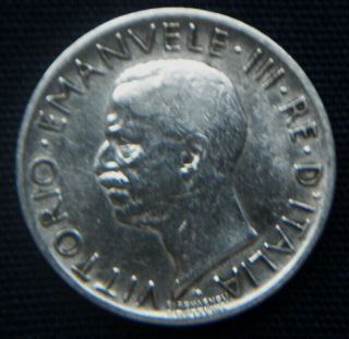 1927 ITALY Kingdom silver coin 5 lire VF FASCIST EAGLE 2