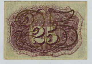 1863 2nd Issue 25c Fractional Currency Washington Fr.  1283 2