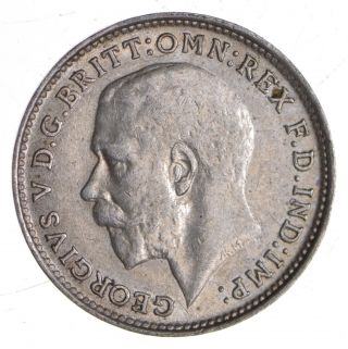 1917 United Kingdom 3 Pence - World Silver Coin 915