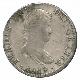 1819 Mexico Silver 8 Reales Cleaned