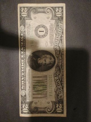 1934 Twenty Dollar $20 Bill - U.  S.  Frn - Bank Of Minneapolis Minnesotano Reserve
