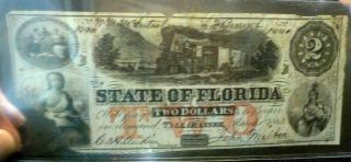 1863 State Of Florida 10 Dollar Note