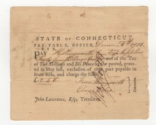 1781 Pay Table Office Order - State Of Connecticut