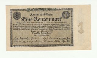 Germany 1 Rentenmark 1923 Circ.  P161 @