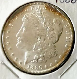 1886 - P $1 Morgan Silver Dollar Gem Bu