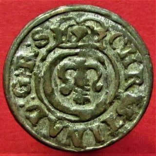 Sweden Livonia 1648 Queen Christina Riga Solidus Medieval Silver Coin